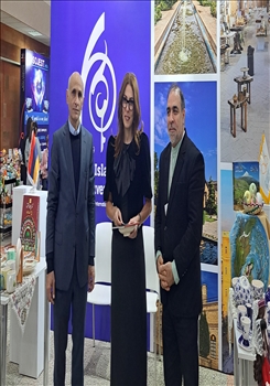 بازدید مقامات فرهنگی و گردشگری ایران و ارمنستان از غرفه دانشگاه هنر اسلامی تبریز